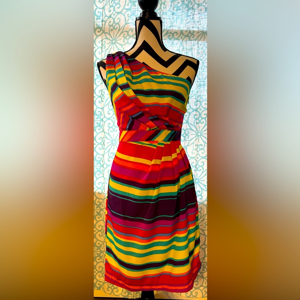 Maurice’s Fun & Colorful One-Shoulder Dress